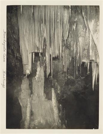 (CAVES OF TASMANIA, AUSTRALIA) A fascinating album with 60 photographs documenting vast mineral formations and deposits within the cave